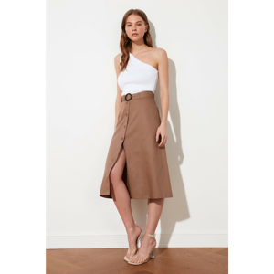 Trendyol Camel Arched Skirt