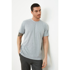 Trendyol Grey Men's Regular Fit Short Sleeve T-Shirt