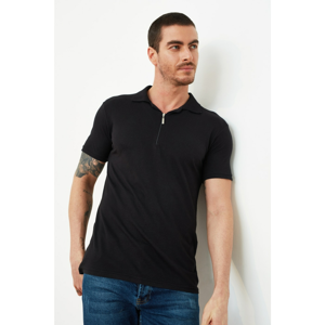 Trendyol Black Male Regular Fit Polo Neck T-shirt