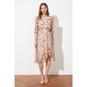 Trendyol Cream Floral Dress