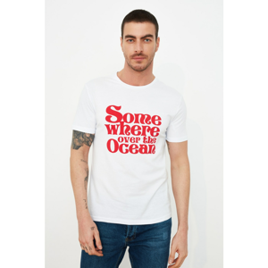 Trendyol White Male Slim Fit T-Shirt