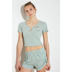 Trendyol Mint Kaskorse Knitted Pyjama Set