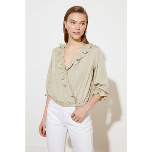 Trendyol Beige Ruffle Blouse