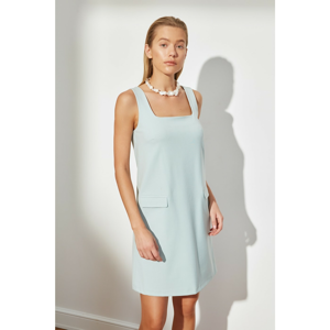 Trendyol Mint Square Collar Dress