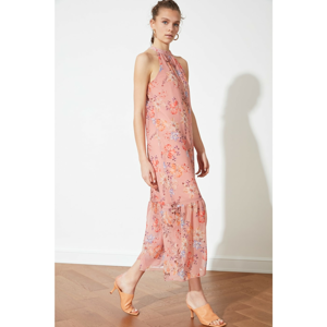 Trendyol Rose Dry Floral Patterned Dress