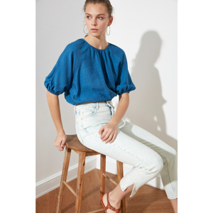 Trendyol Indigo Crop Blouse