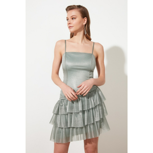 Trendyol Mint Hems Frilly Dress