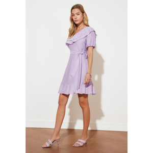 Trendyol Lilac Belt One Shoulder Dress