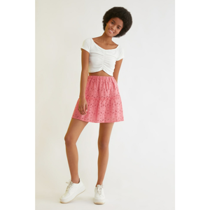 Trendyol Pink Brode Skirt