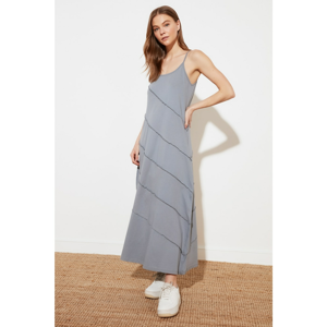 Trendyol Maxi Knitted Dress WITH Grey Stitch DetailING