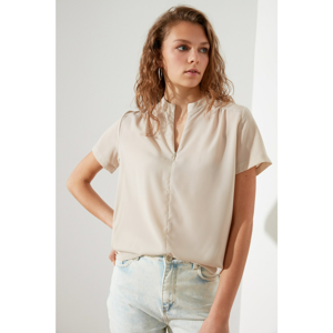 Trendyol Stone Right Collar Blouse