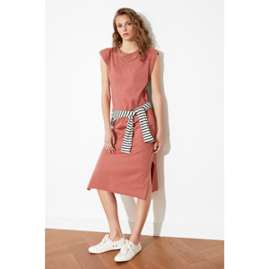 Trendyol Rose Dry Vatka and Accessory Knitted Dress