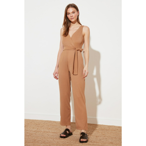 Trendyol Camel Cruise Wick Knitted Jumpsuit
