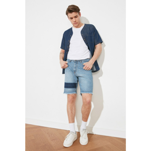 Trendyol Blue Men's Leg Cut Regular Shorts & Bermuda