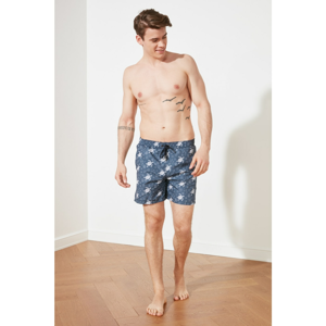 Trendyol Navy Blue Male Turtle Print Sea Shorts