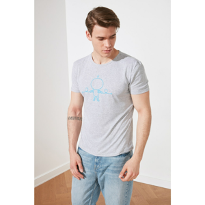 Trendyol Gray Male T-Shirt