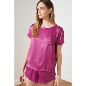 Trendyol Fuchsia Satin Pyjama Set