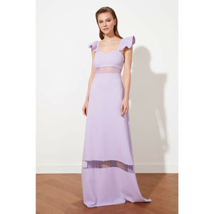 Trendyol Lilac Waist Detail Evening Dress & Graduation Dress