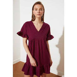 Trendyol Purple Striped Flywheel Dress