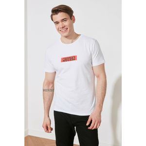 Trendyol White Male Regular Fit Short Sleeve T-Shirt