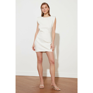 Trendyol White Vatka Denim Dress