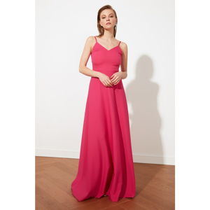 Trendyol Fuchsia Back Detailed Evening Dress & Graduation Dress