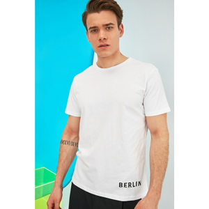 Trendyol White Male Regular Fit Short Sleeve T-Shirt