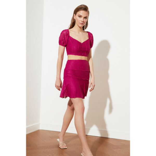 Trendyol Fuchsia Lace Skirt