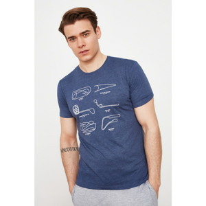 Trendyol Indigo Men's Printed T-Shirt