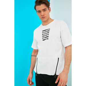 Trendyol White Male Short Sleeve T-Shirt