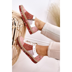 Women's Leather Brogues Shoes Maciejka Coral 03339-43