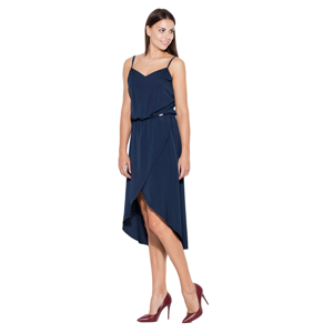 Katrus Woman's Dress K395 Navy Blue