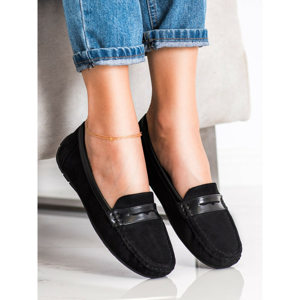 SHELOVET COMFORTABLE BLACK LOACAS