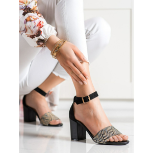 EVENTO BRAIDED HEELED SANDALS