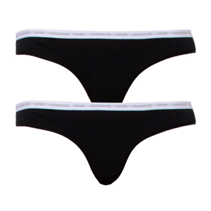 2PACK women's thong CK ONE black (QD3788E-001)