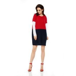 Lemoniade Woman's Sweater LS203 Red-Navy Blue-White