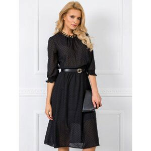 Women´s black midi dress