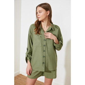 Trendyol Light Khaki Double Pocket Shirt