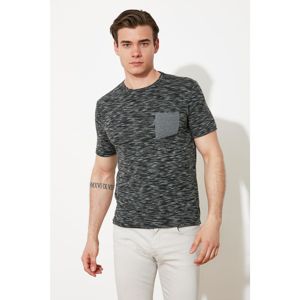 Trendyol Anthracite Men's Slim Fit Crew Neck Short Sleeve T-Shirt with Pocket