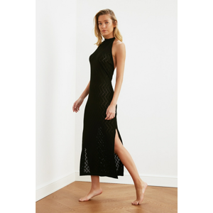 Trendyol Black Knitted Beach Dress