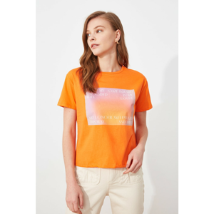 Trendyol Orange semift T-Shirt