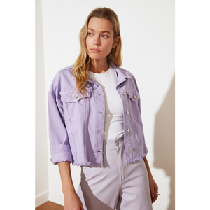 Trendyol Lilac Tassel Pocket Detailed Denim Jacket