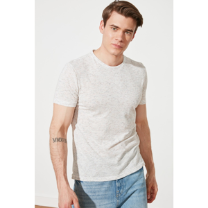 Trendyol White Men's Regular Fit Short Sleeve T-Shirt