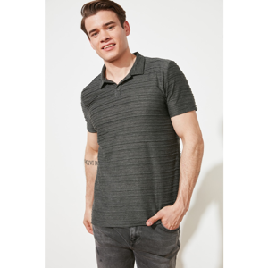 Trendyol Anthracite Men's Regular Fit Short Sleeve Polo T-shirt