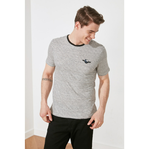 Trendyol Gray Men's Regular Fit Crew Neck Short Sleeve T-Shirt