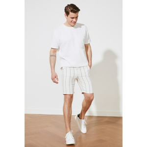 Trendyol Ecru Men's Striped Pocket Shorts & Bermuda