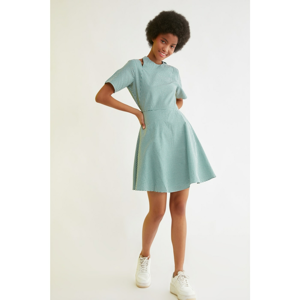 Trendyol Green Neck Detailed Dress