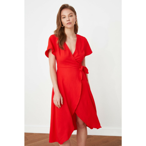 Trendyol Red Double Breasted Dress