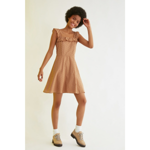 Trendyol Camel Brode Dress