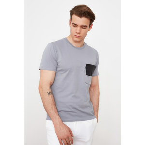 Trendyol Gray Men's Regular Fit Crew Neck Short Sleeve T-Shirt